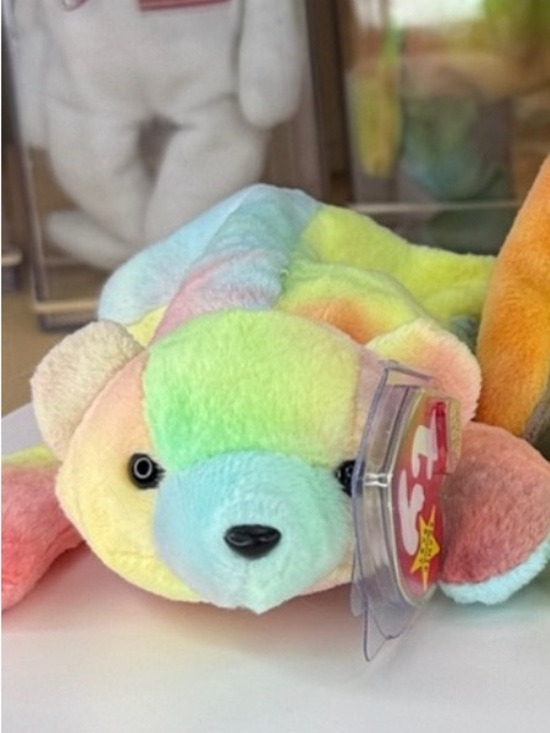 Ty Other - Ty Beanie Babies Rainbow Tie-Dye Plush Bear Sammy - Multicolor